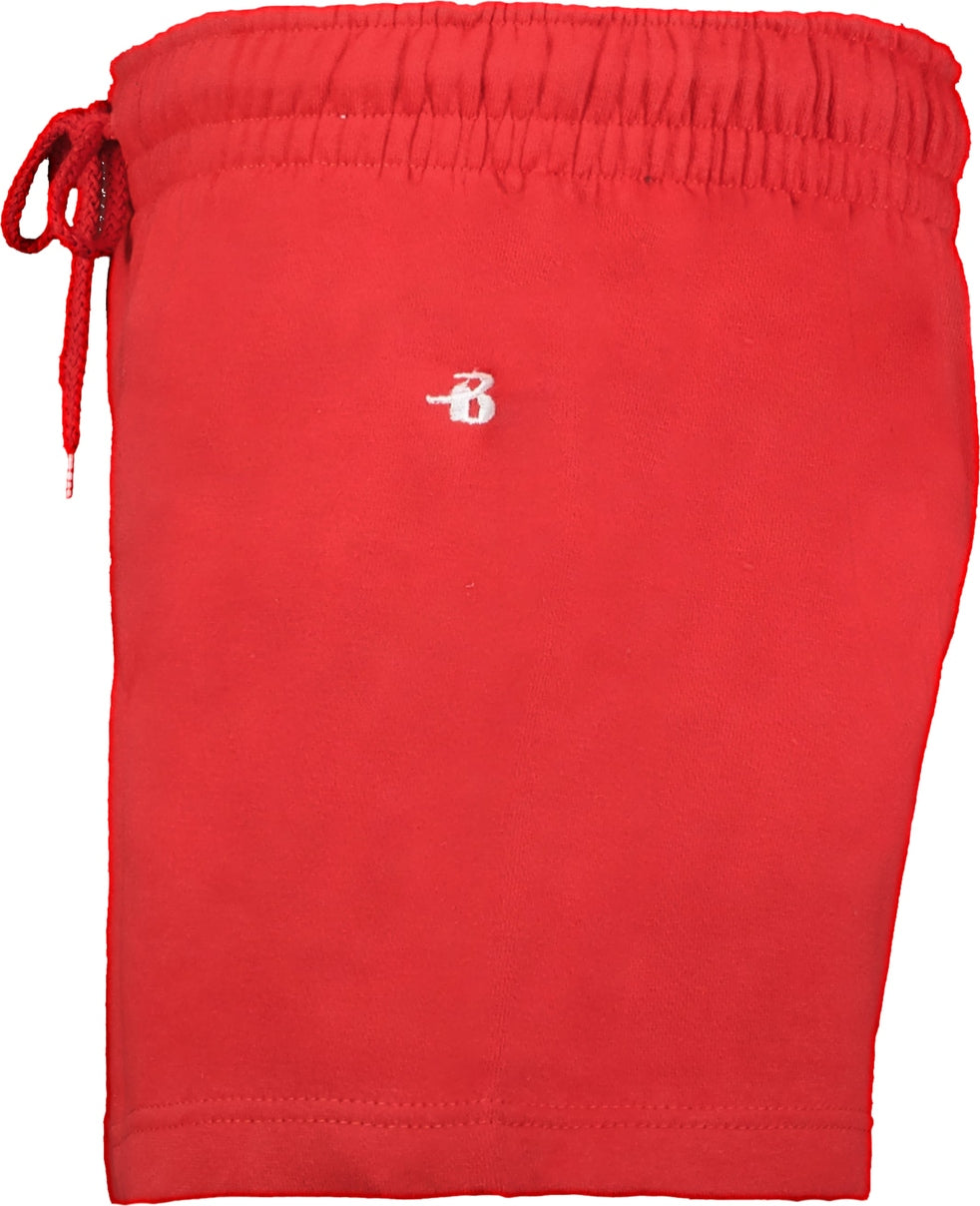 Badger Sport 20300 Ladies Athentic Fleece Shorts - Red