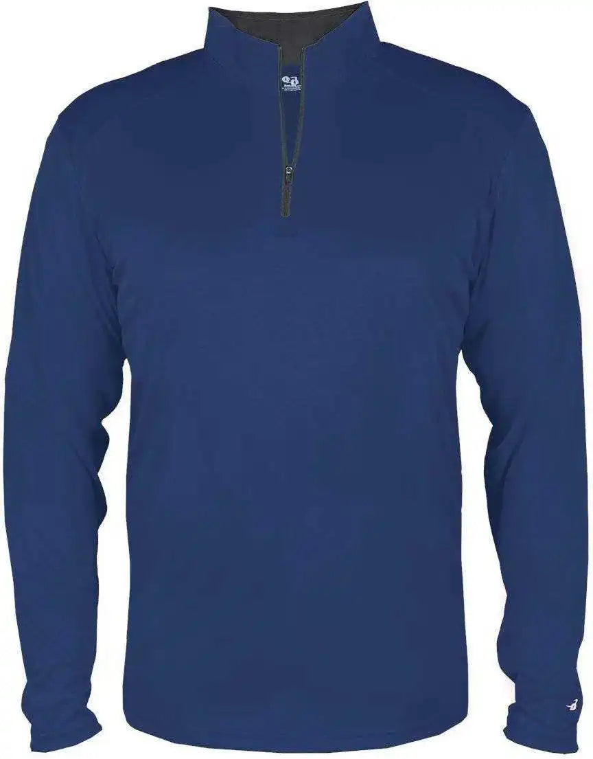 Badger Sport 2102 b Core Youth 1/4 Zip Navy Graphite