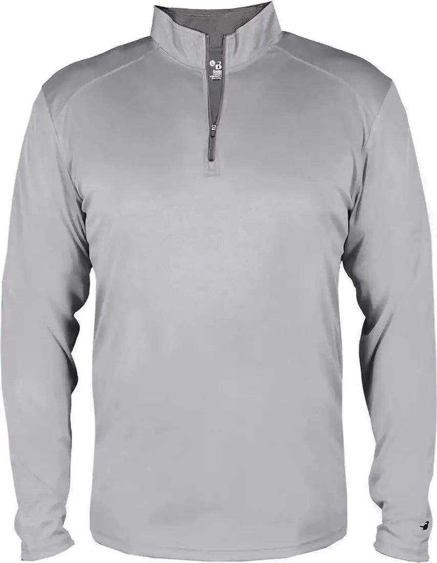 Badger Sport 2102 b Core Youth 1/4 Zip Silver Graphite