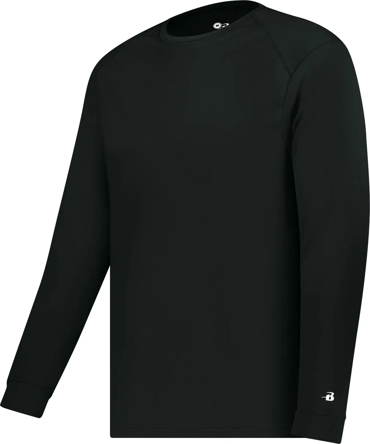 Badger Sport 2104 Youth B-core Long Sleeve Tee - Black - Xs