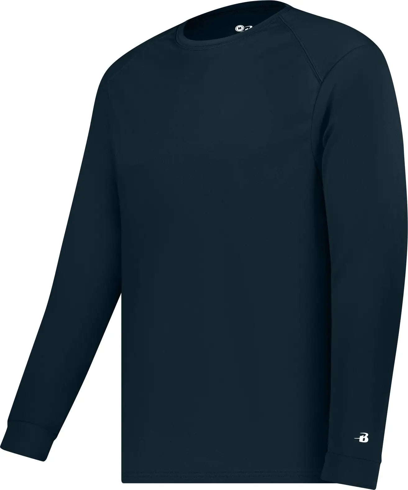 Badger Sport 2104 Youth B-core Long Sleeve Tee - Navy - Xs