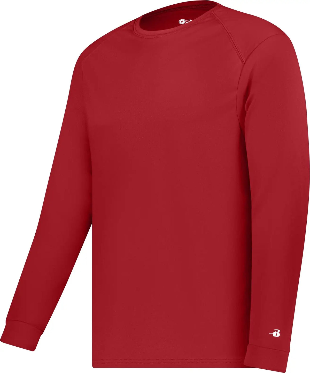 Badger Sport 2104 Youth B-core Long Sleeve Tee - Red - Xs