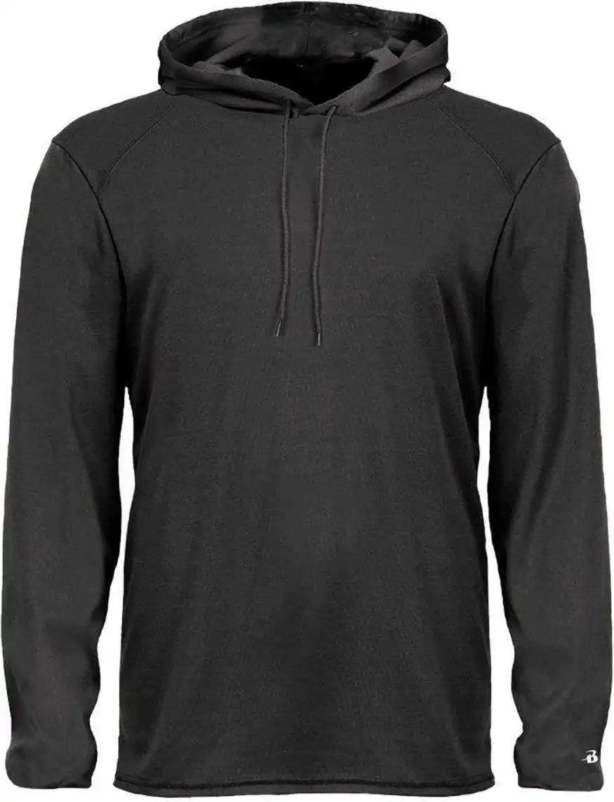 Badger Sport 2105 B-core Long Sleeve Youth Hoodie Tee - Black