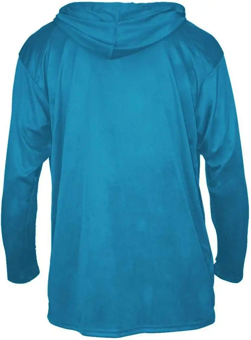 Badger Sport 2105 b Core Long Sleeve Youth Hoodie Tee Electric Blue