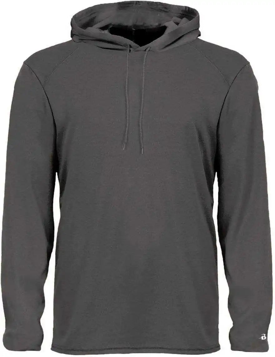 Badger Sport 2105 b Core Long Sleeve Youth Hoodie Tee Graphite