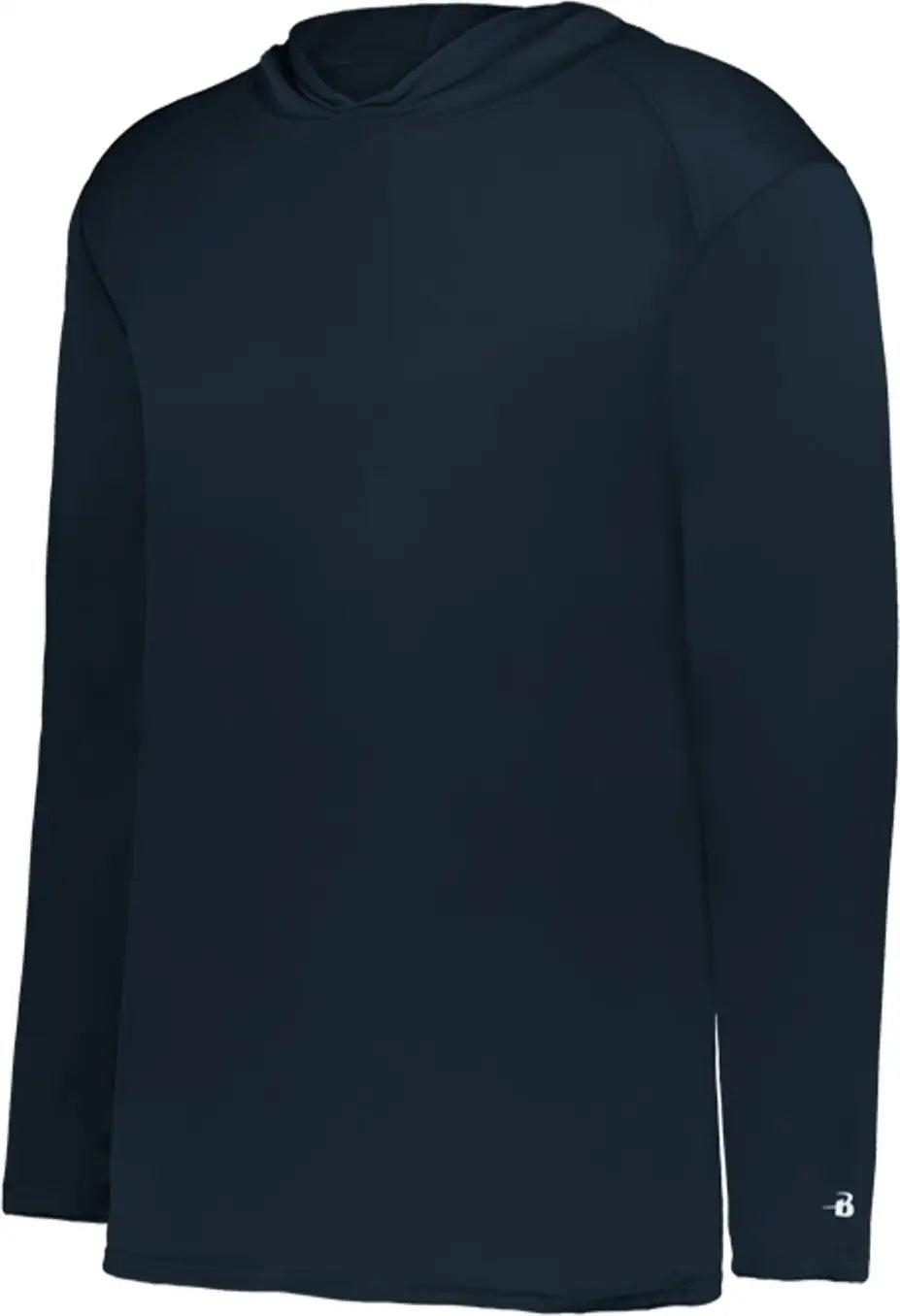 Badger Sport 2105 B-core Long Sleeve Youth Hoodie Tee - Navy - Xs