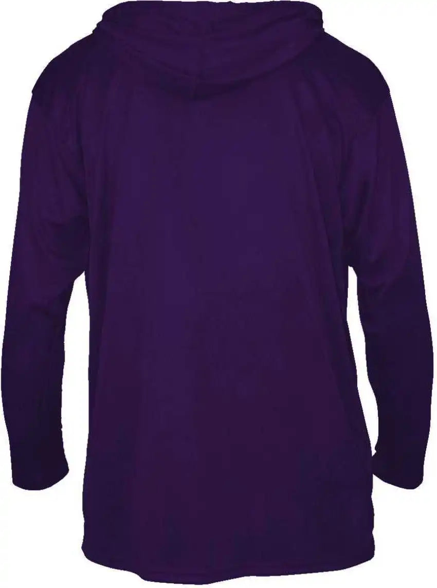 Badger Sport 2105 b Core Long Sleeve Youth Hoodie Tee Purple