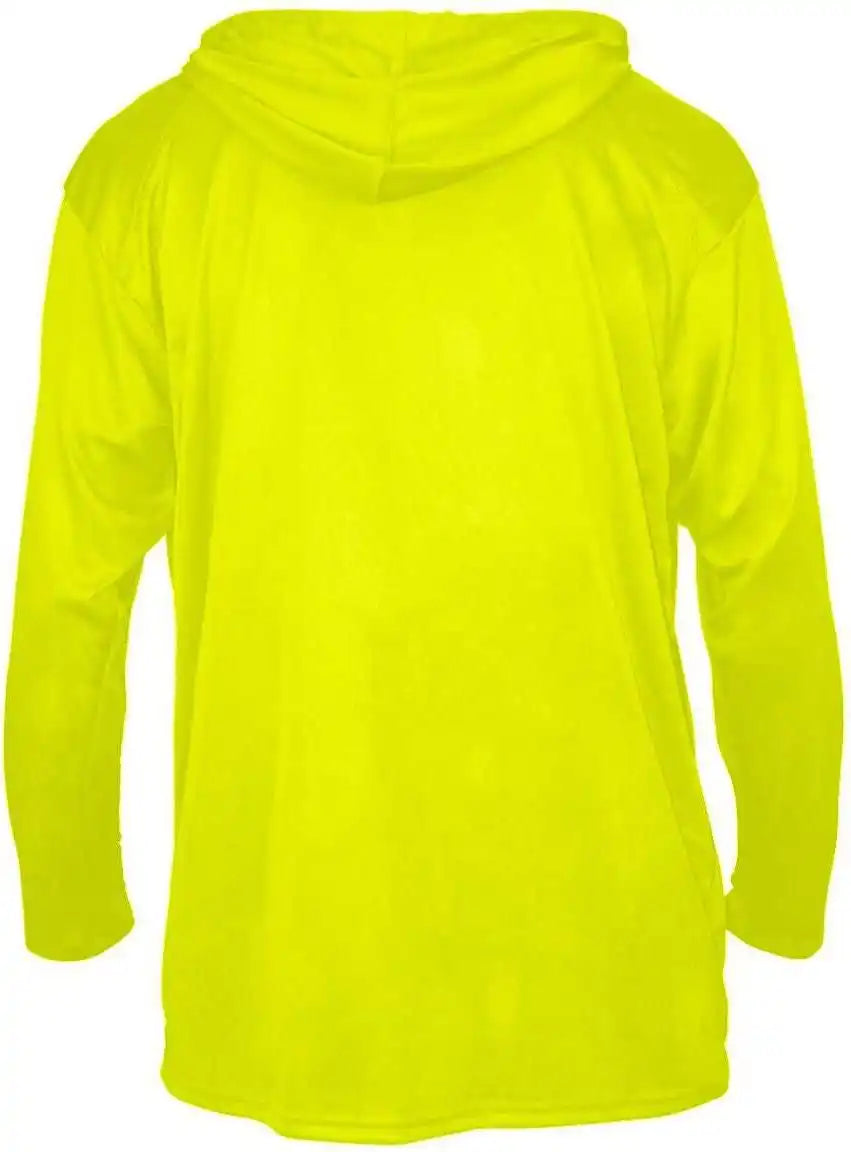 Badger Sport 2105 b Core Long Sleeve Youth Hoodie Tee Safety Yellow Green