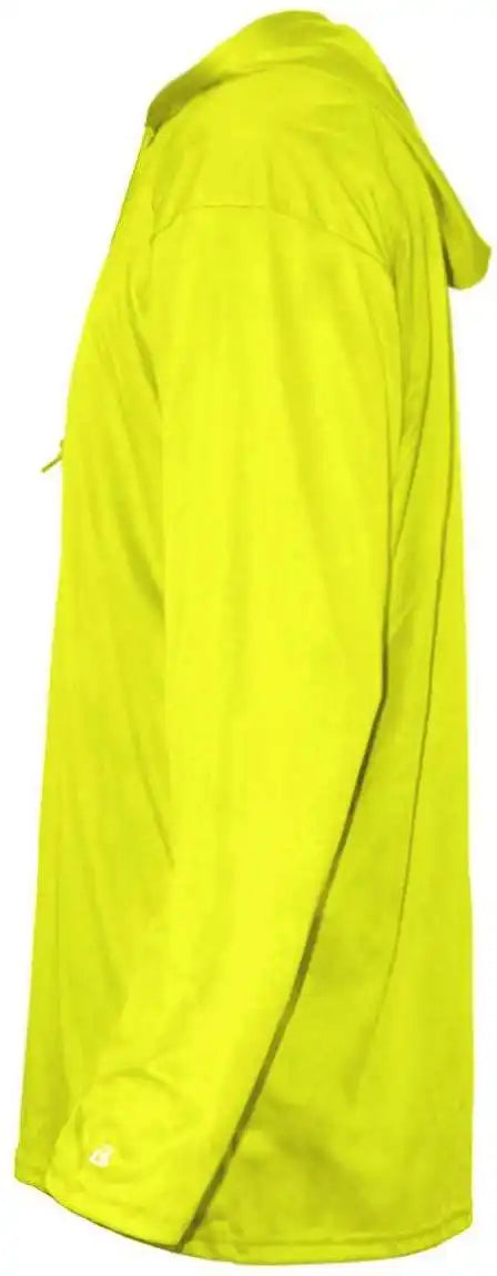 Badger Sport 2105 b Core Long Sleeve Youth Hoodie Tee Safety Yellow Green