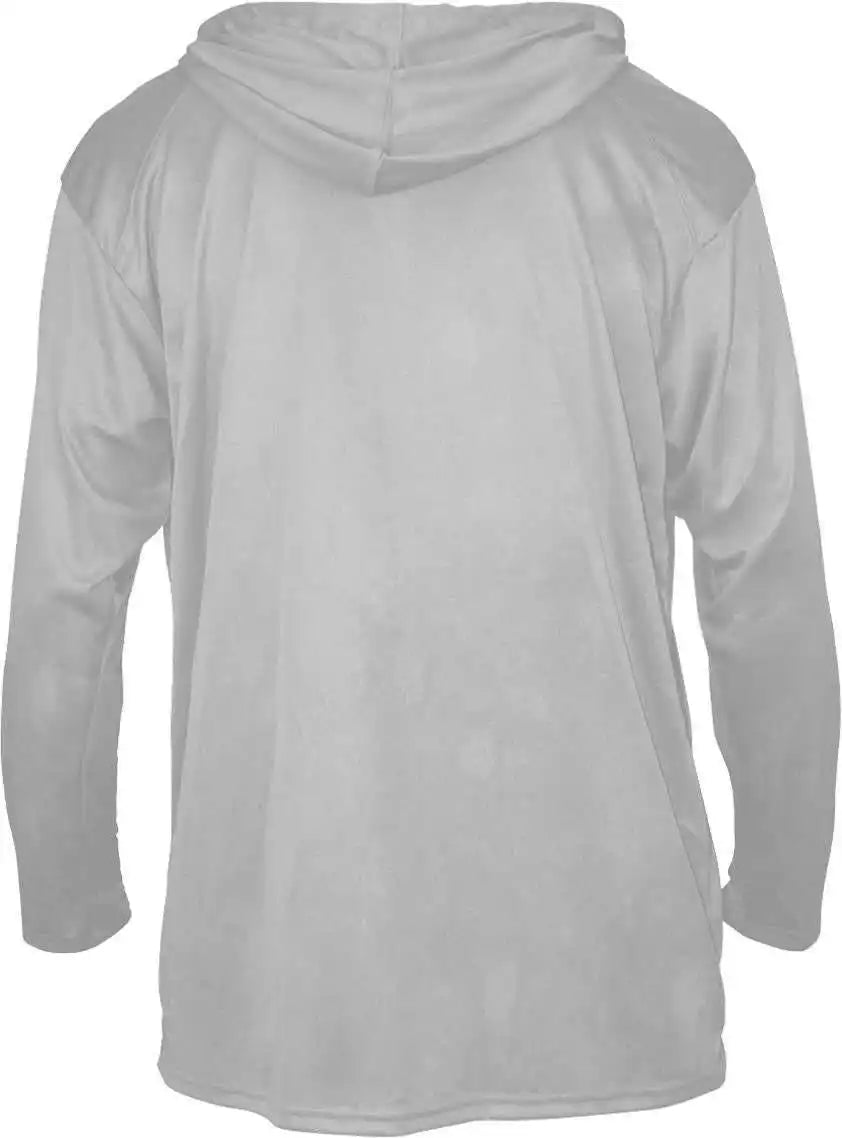 Badger Sport 2105 b Core Long Sleeve Youth Hoodie Tee Silver
