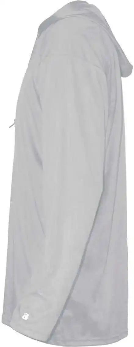 Badger Sport 2105 b Core Long Sleeve Youth Hoodie Tee Silver