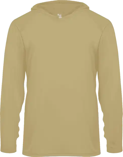 Badger Sport 2105 b Core Long Sleeve Youth Hoodie Tee Vegas Gold