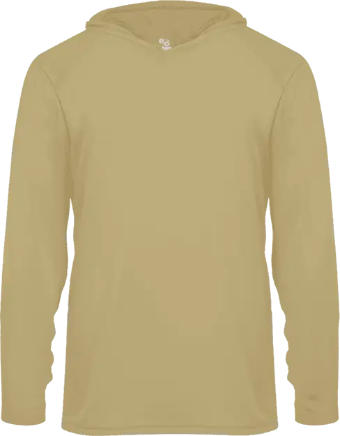 Badger Sport 2105 B-core Long Sleeve Youth Hoodie Tee - Vegas Gold