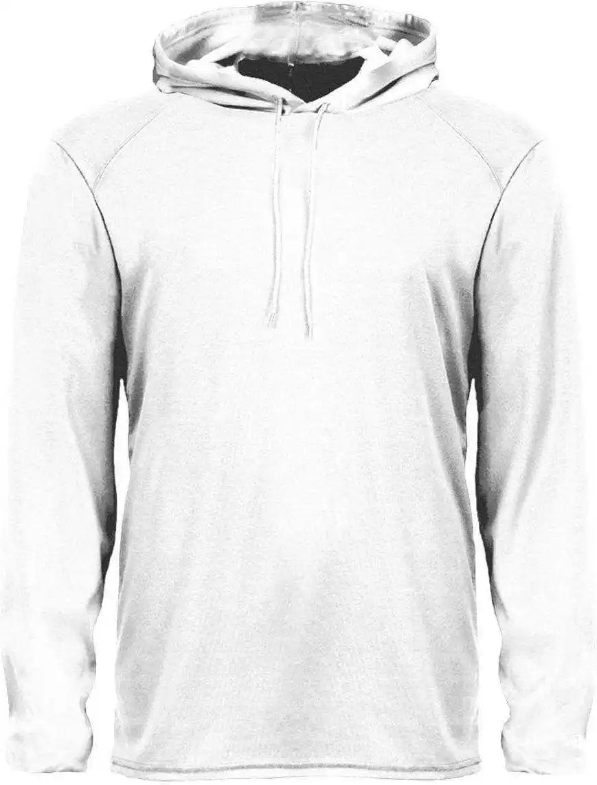 Badger Sport 2105 B-core Long Sleeve Youth Hoodie Tee - White