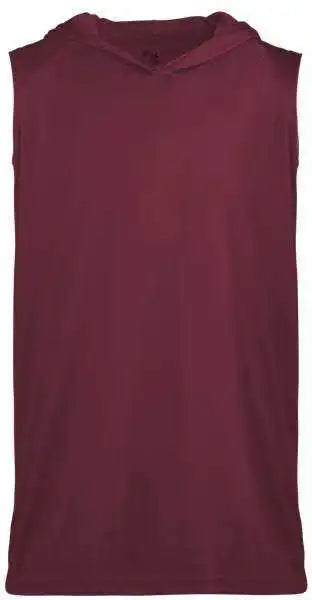 Badger Sport 2108 b Core Sleeveless Hood Youth Tee Maroon