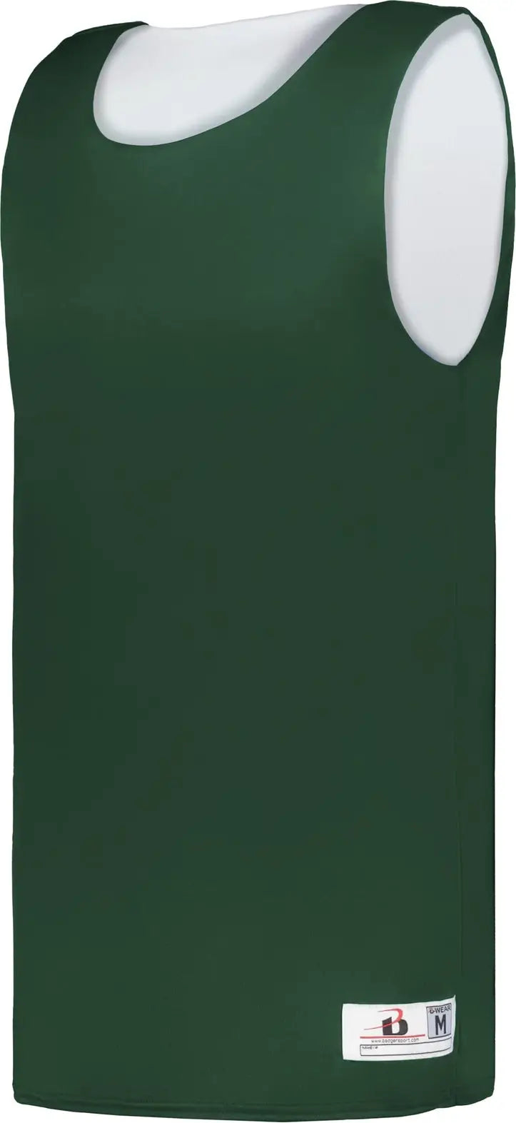 Badger Sport 2129 Youth B-core Reversible Jersey - Forest White - Xs