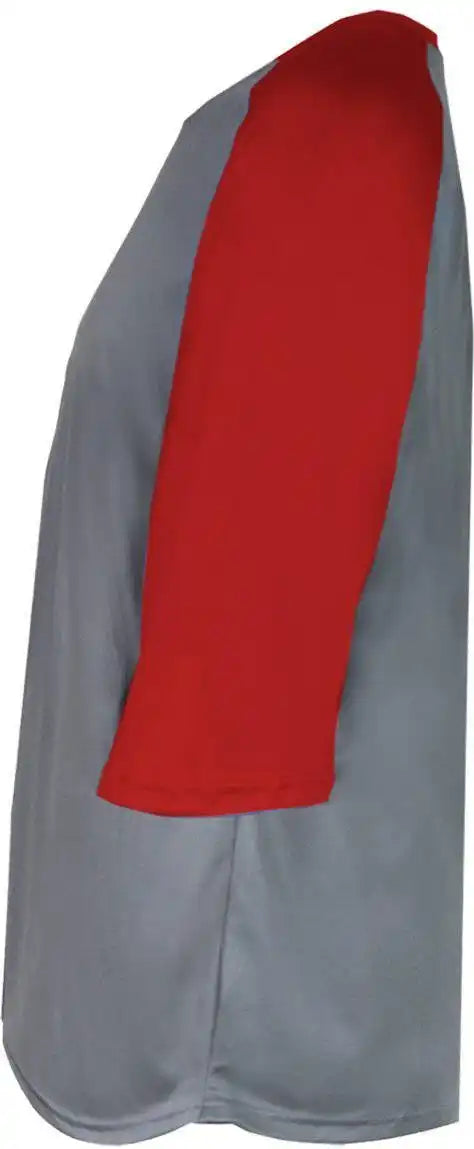 Badger Sport 2133 b Baseball Youth Undershirt Graphite Red