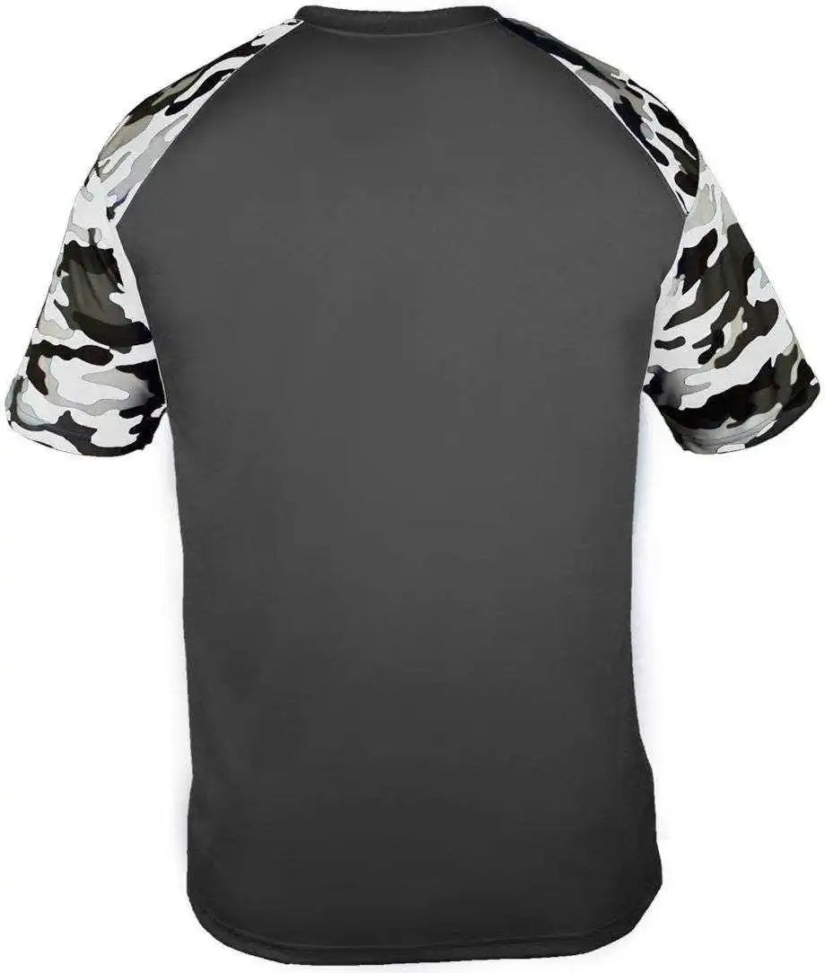 Badger Sport 2141 Camo Youth Tee - Graphite White