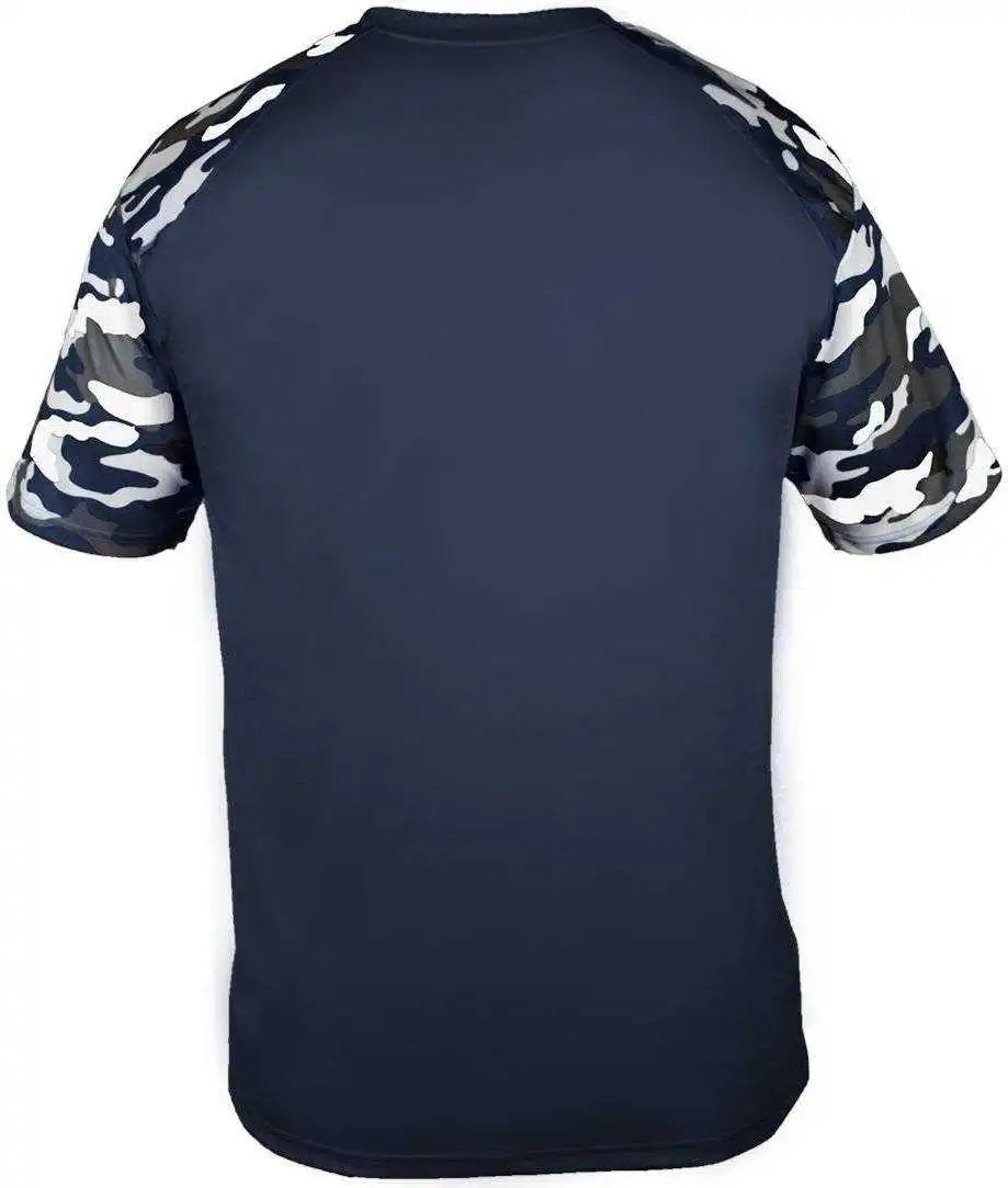 Badger Sport 2141 Camo Youth Tee - Navy Digita