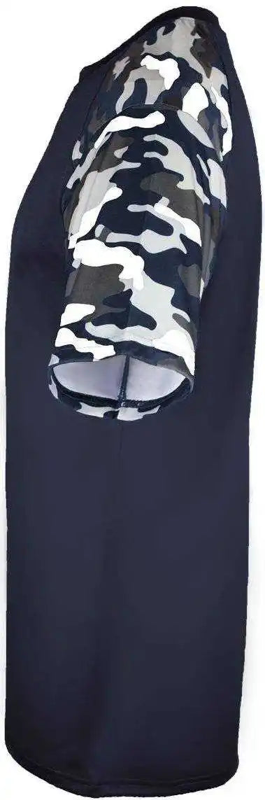 Badger Sport 2141 Camo Youth Tee - Navy Digita