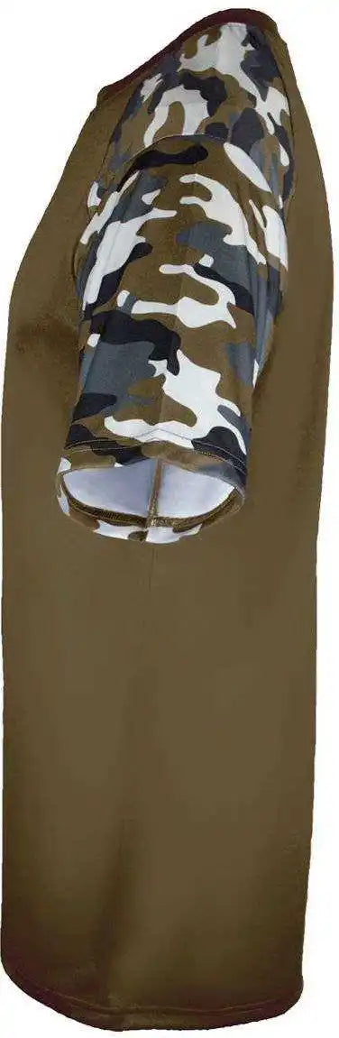 Badger Sport 2141 Camo Youth Tee - Od Green