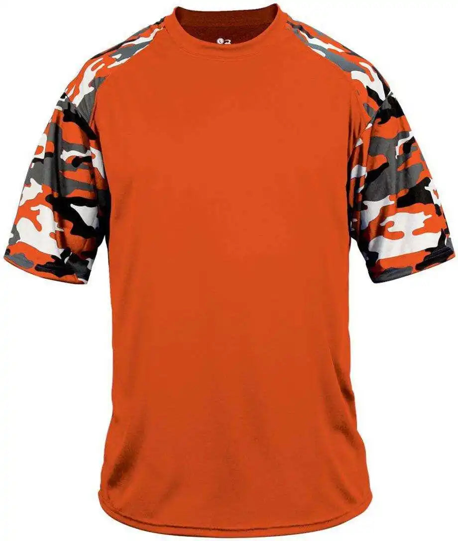 Badger Sport 2141 Camo Youth Tee - Orange