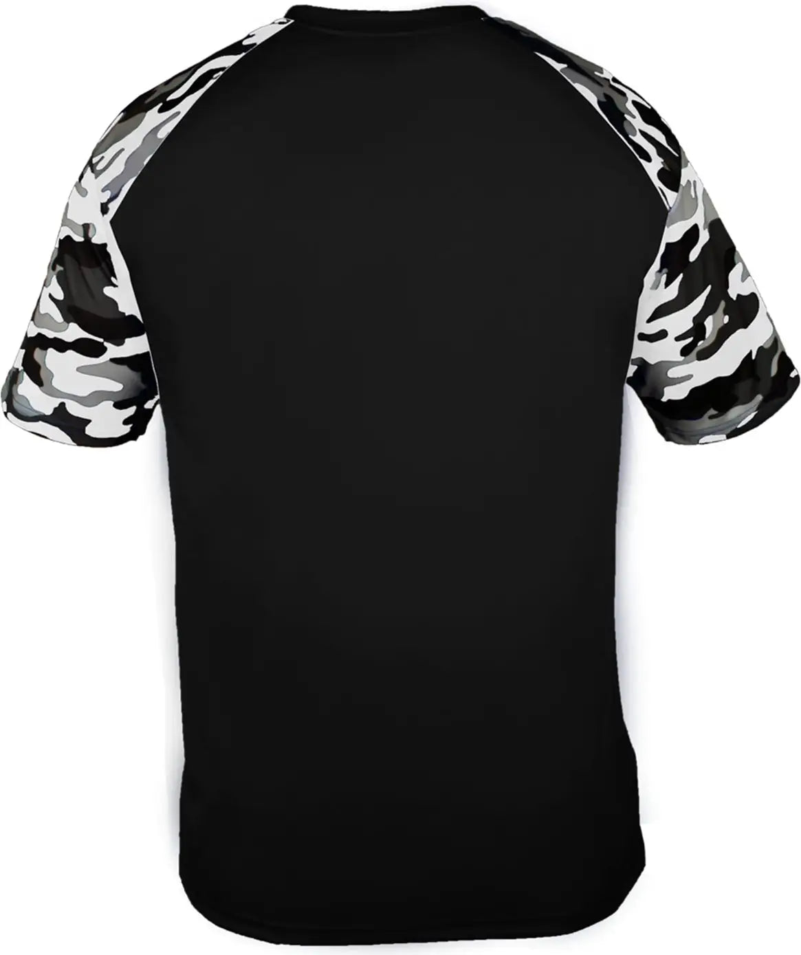 Badger Sport 2141 Youth Camo Tee - Black White