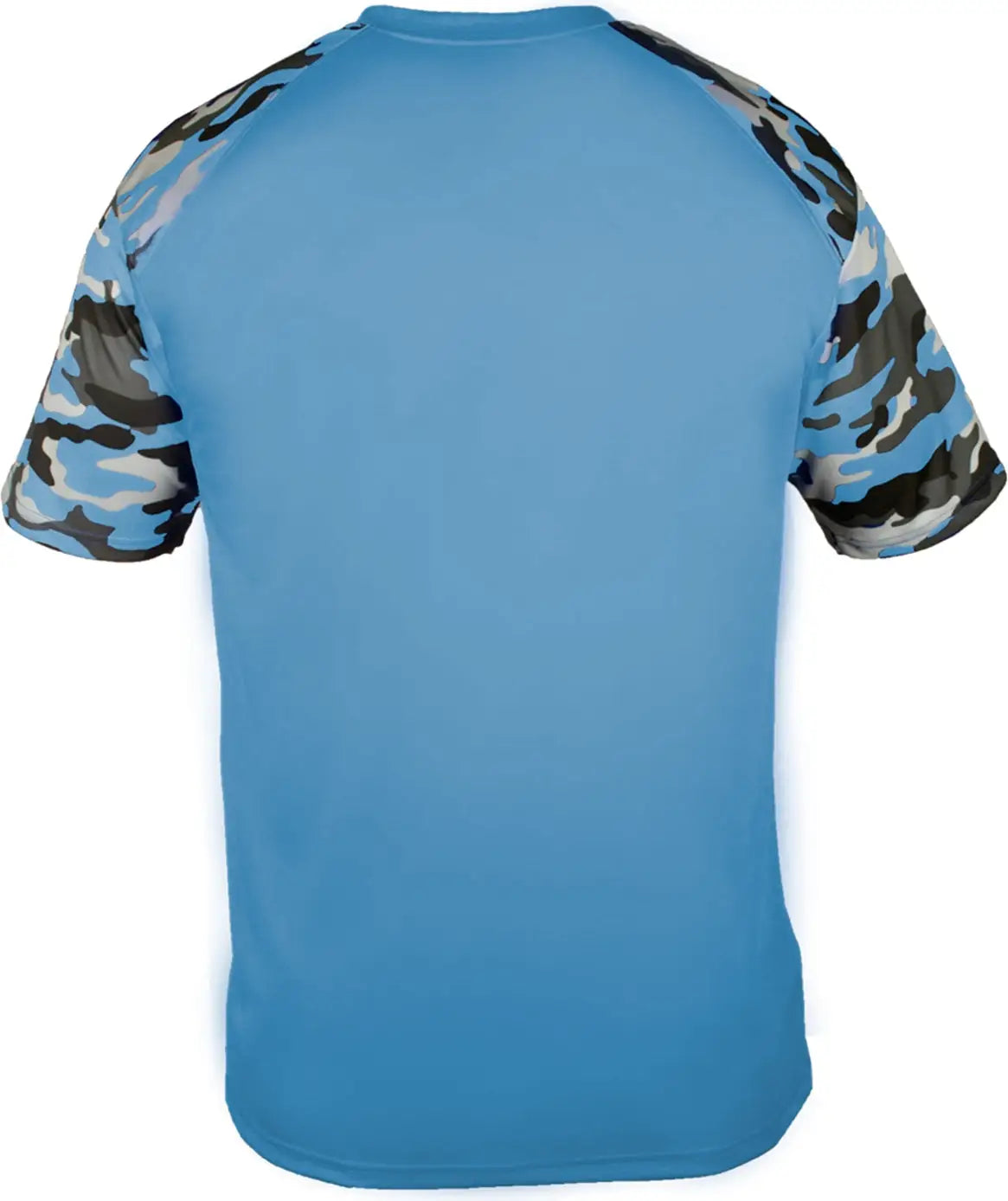 Badger Sport 2141 Youth Camo Tee - Columbia Blue