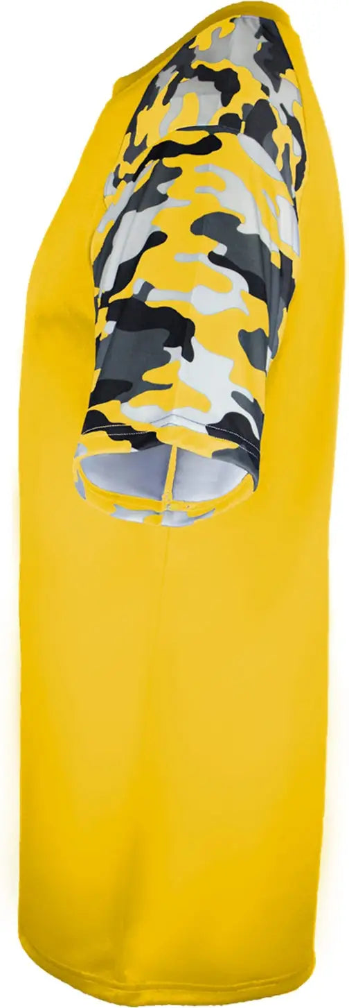 Badger Sport 2141 Youth Camo Tee - Gold