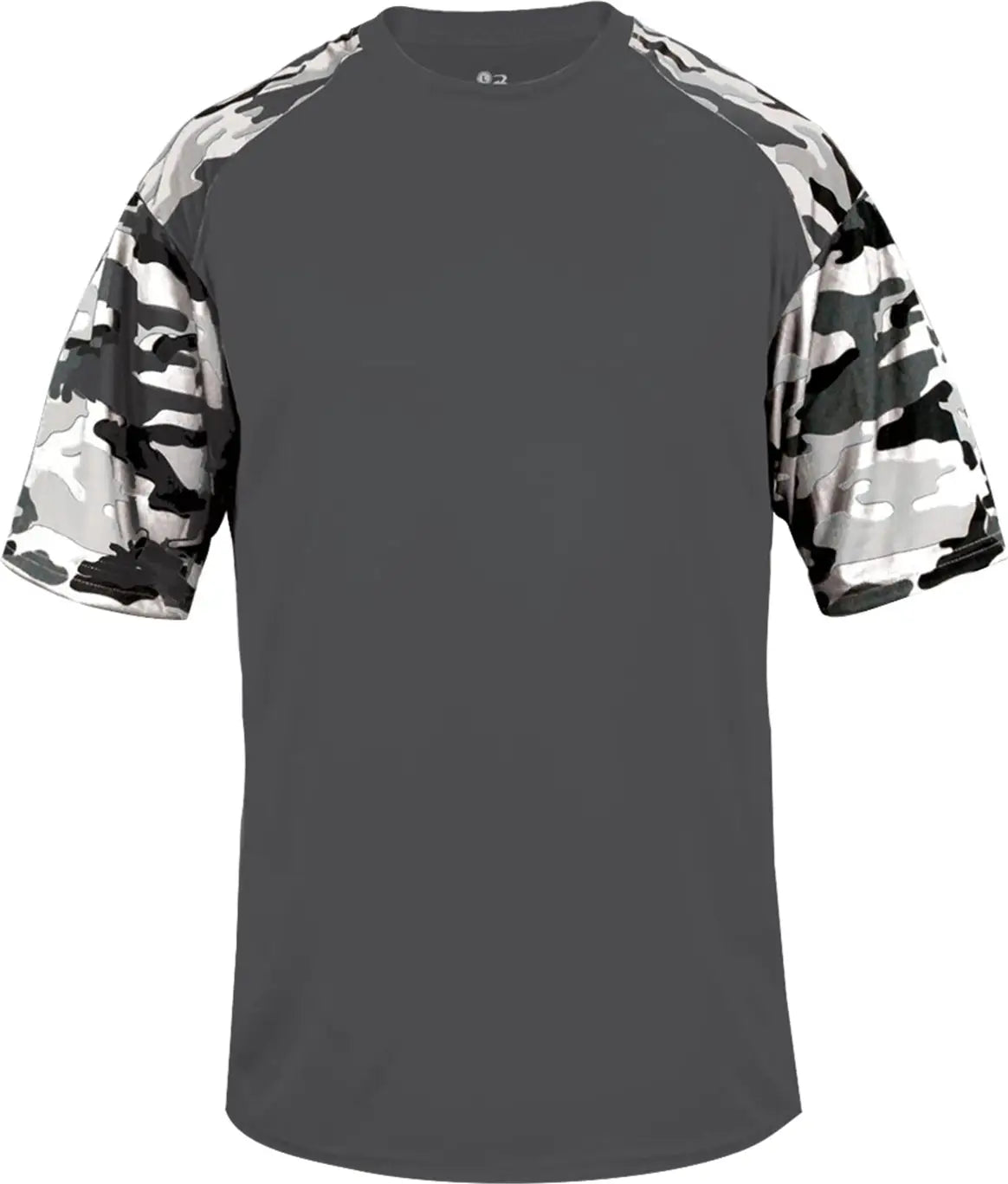 Badger Sport 2141 Youth Camo Tee - Graphite White - Xs