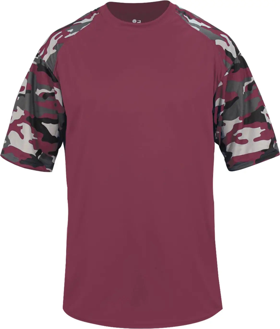 Badger Sport 2141 Youth Camo Tee - Maroon - Xs