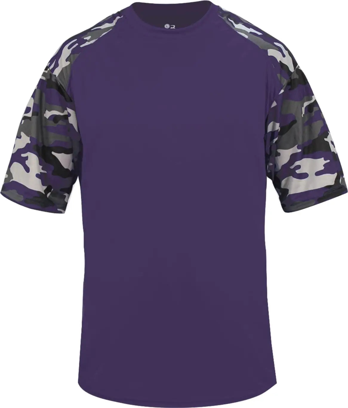 Badger Sport 2141 Youth Camo Tee - Purple - Xs