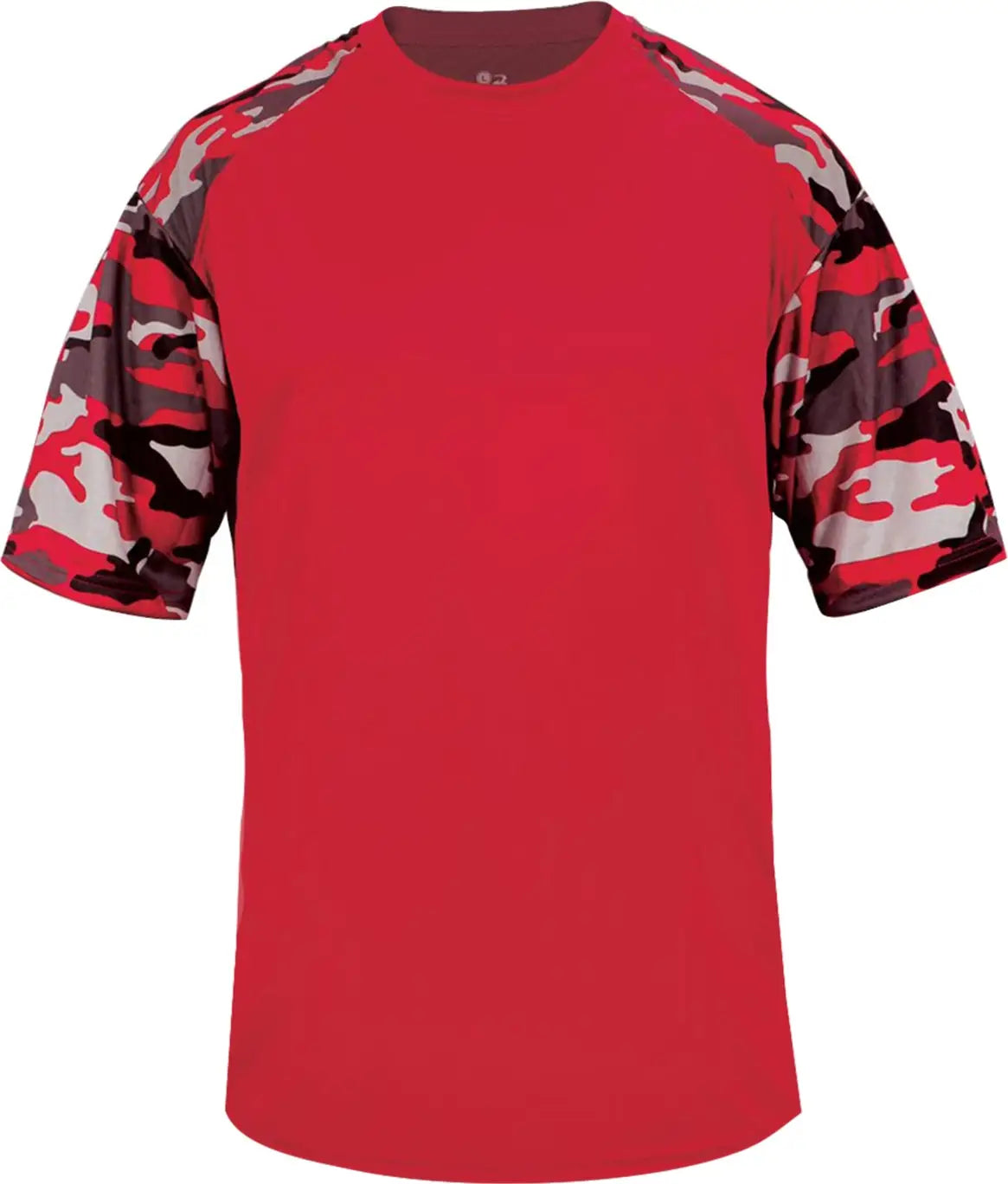 Badger Sport 2141 Youth Camo Tee - Red - Xs