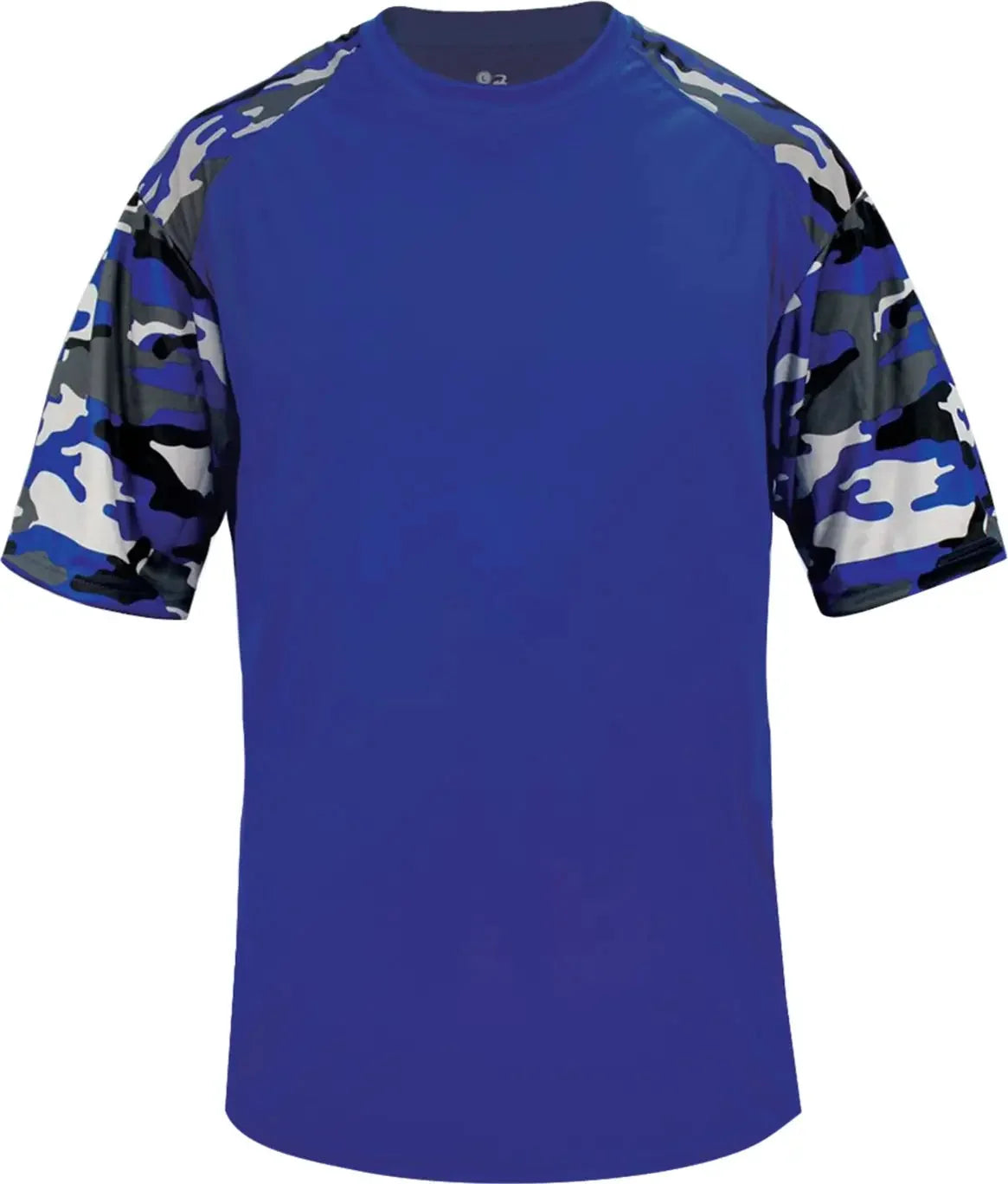 Badger Sport 2141 Youth Camo Tee - Royal