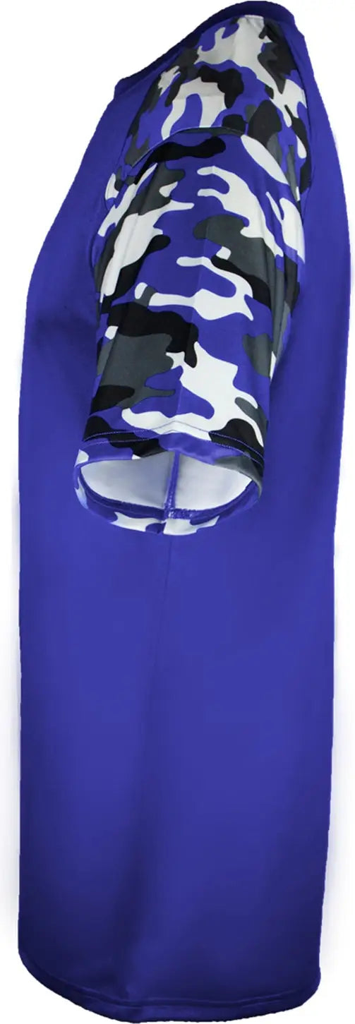 Badger Sport 2141 Youth Camo Tee - Royal
