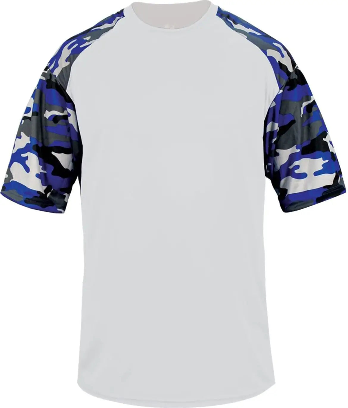 Badger Sport 2141 Youth Camo Tee - White Royal - Xs