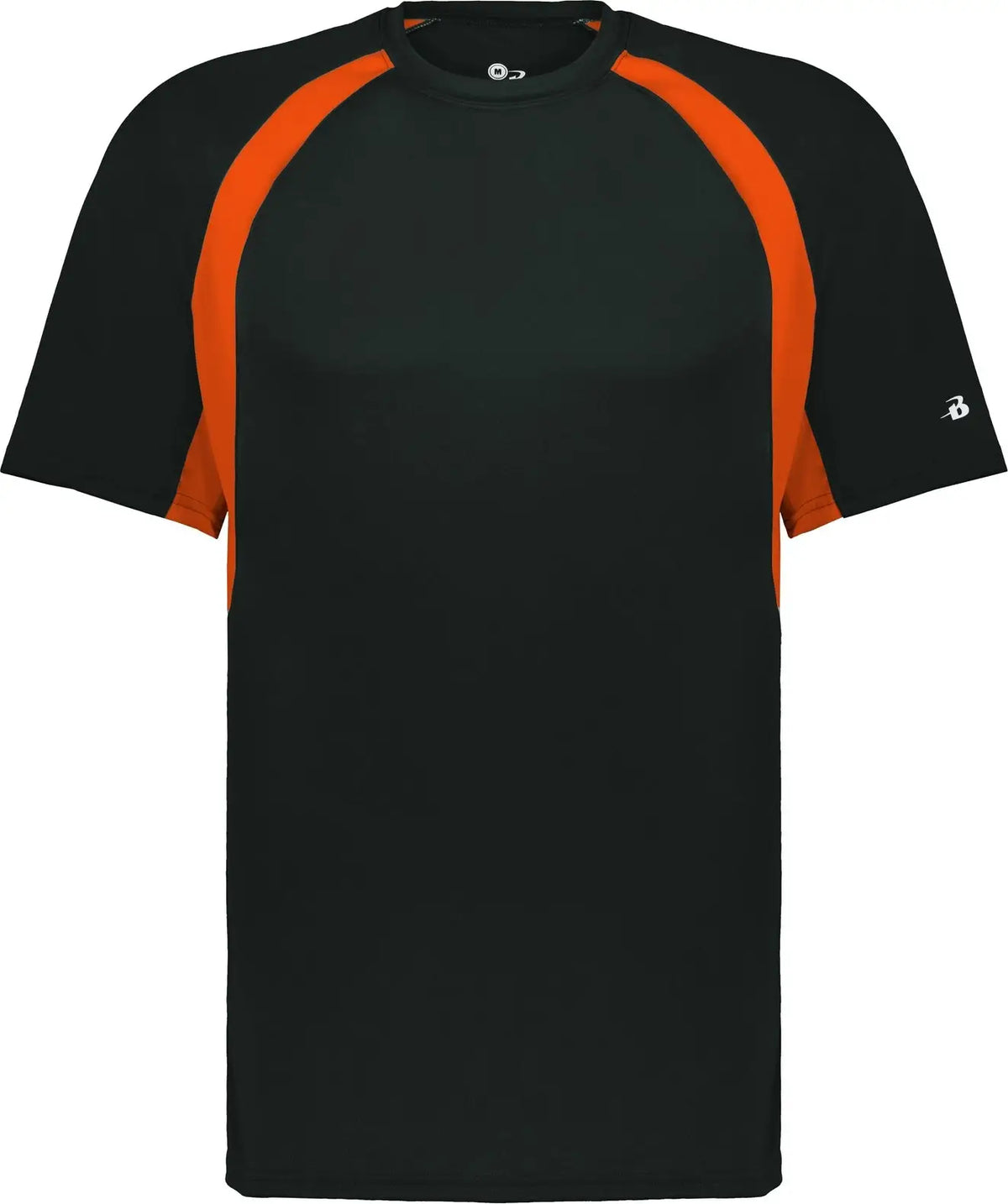 Badger Sport 2144 Youth Hook Tee - Black Burnt Orange