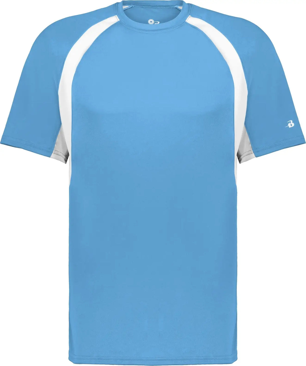 Badger Sport 2144 Youth Hook Tee - Columbia Blue White
