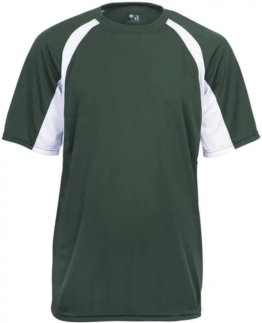 Badger Sport 2144 Youth Hook Tee - Forest White
