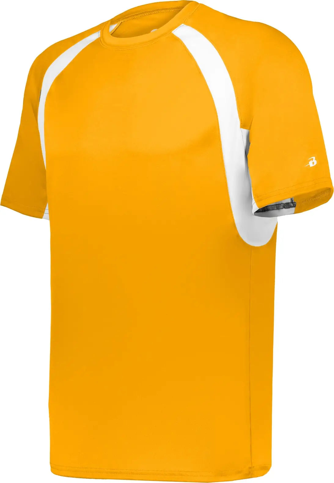 Badger Sport 2144 Youth Hook Tee - Gold White - Xs