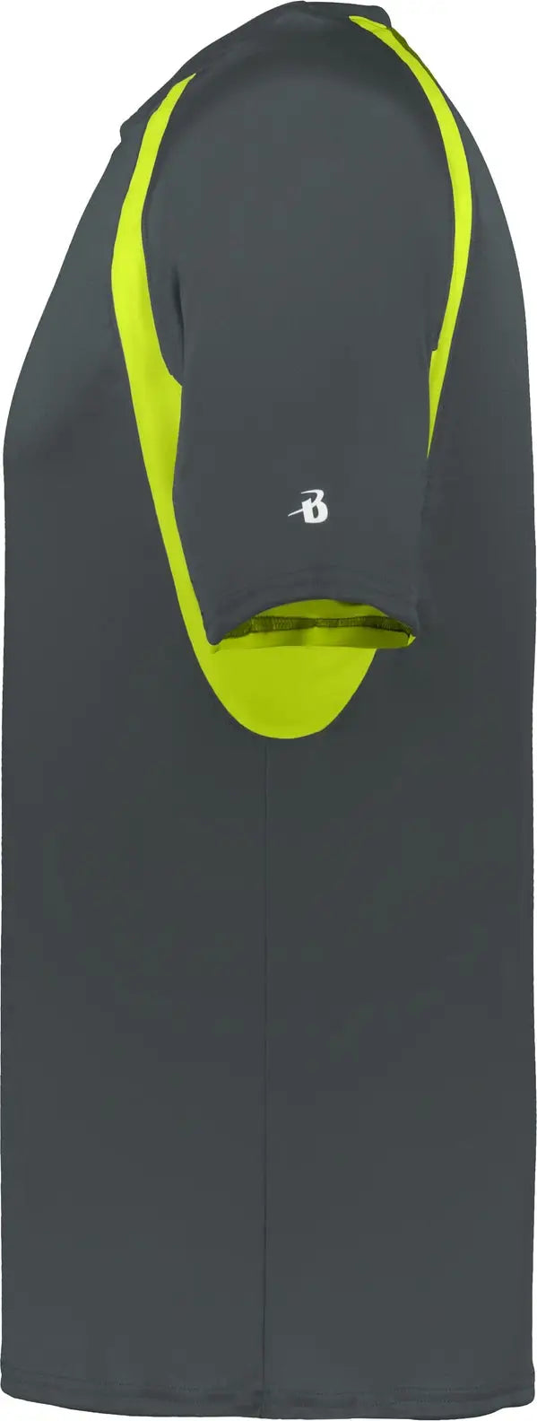 Badger Sport 2144 Youth Hook Tee - Graphite Safety Yellow