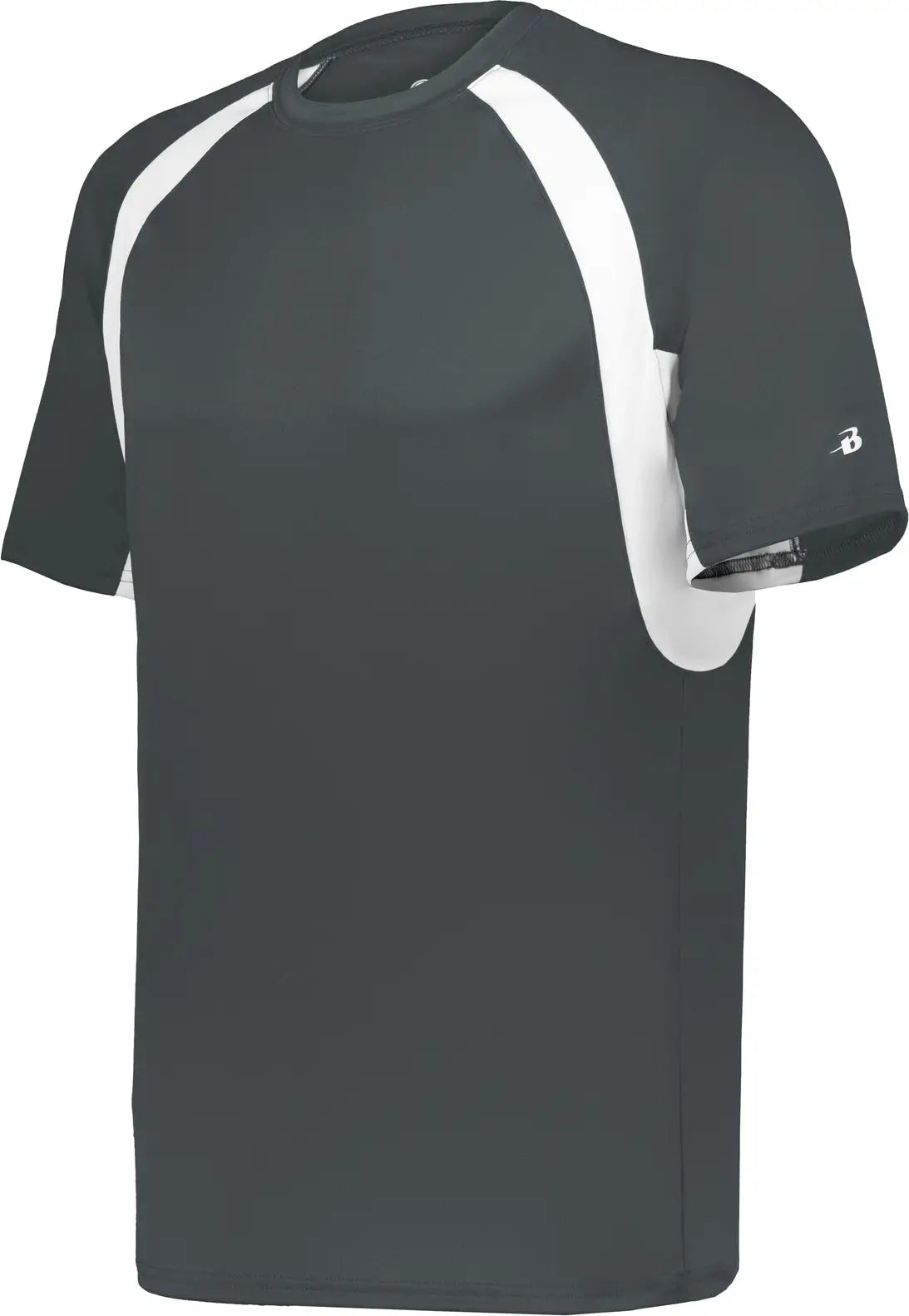 Badger Sport 2144 Youth Hook Tee - Graphite White - Xs