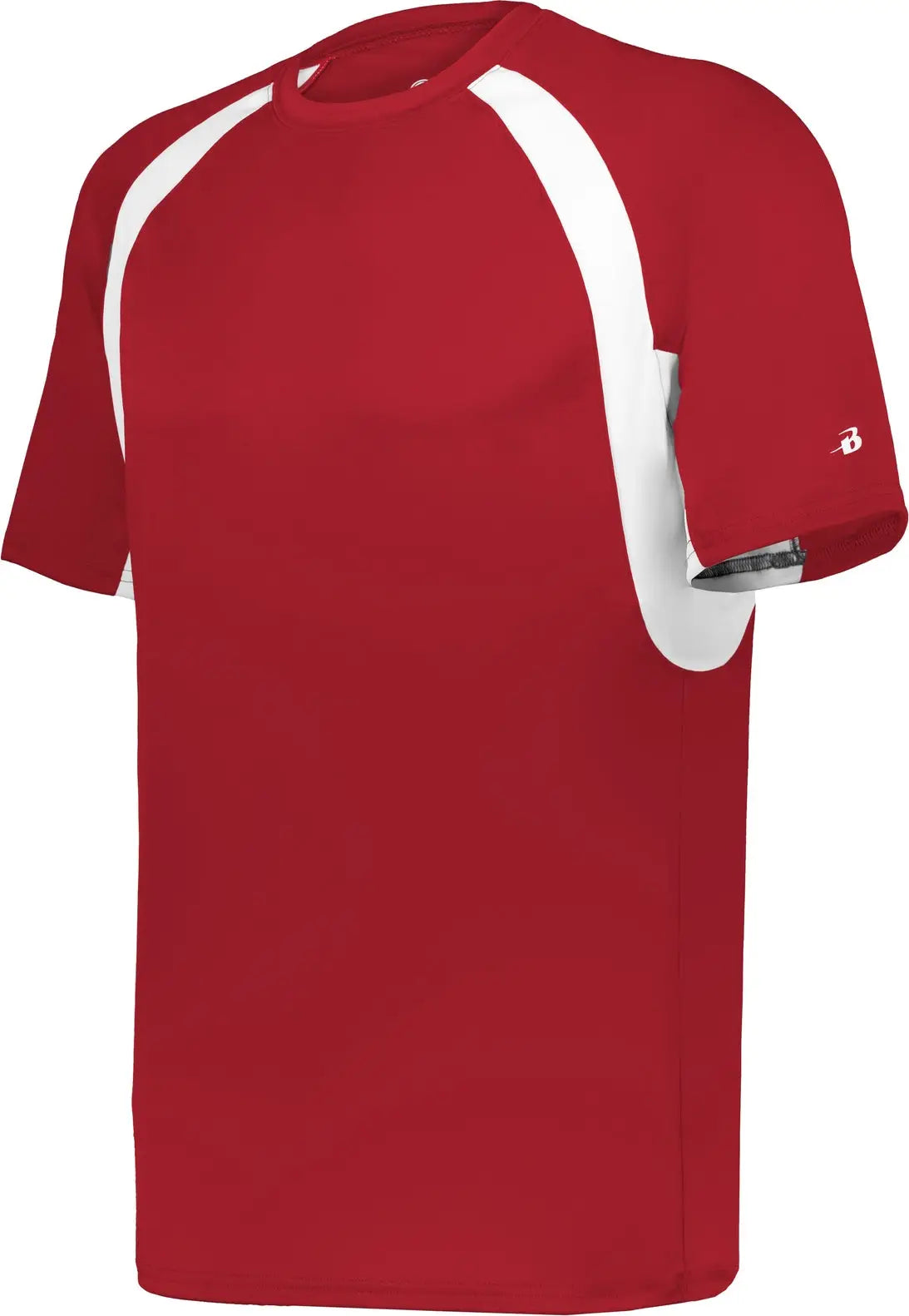Badger Sport 2144 Youth Hook Tee - Red White - Xs