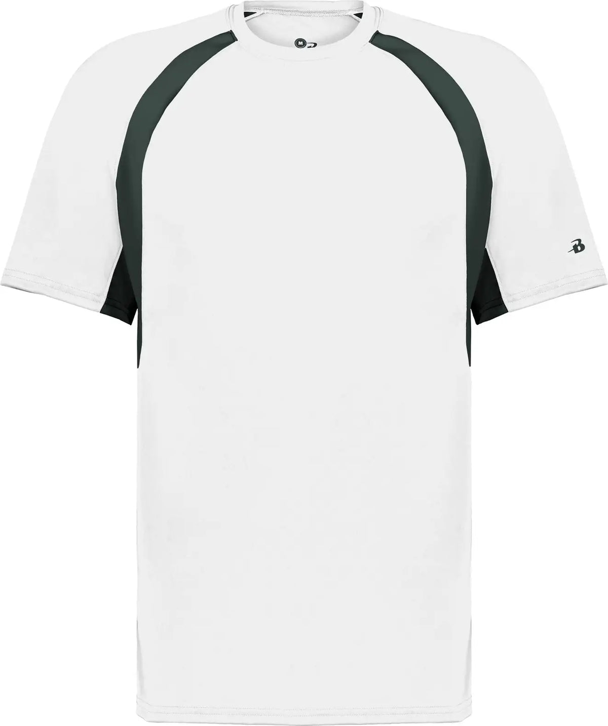 Badger Sport 2144 Youth Hook Tee - White Black