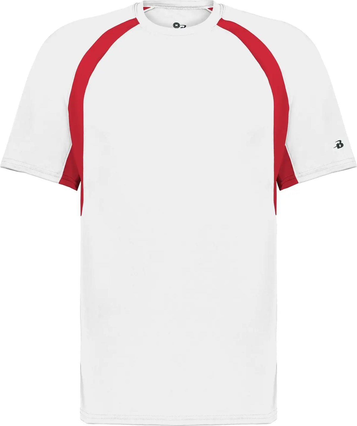 Badger Sport 2144 Youth Hook Tee - White Red