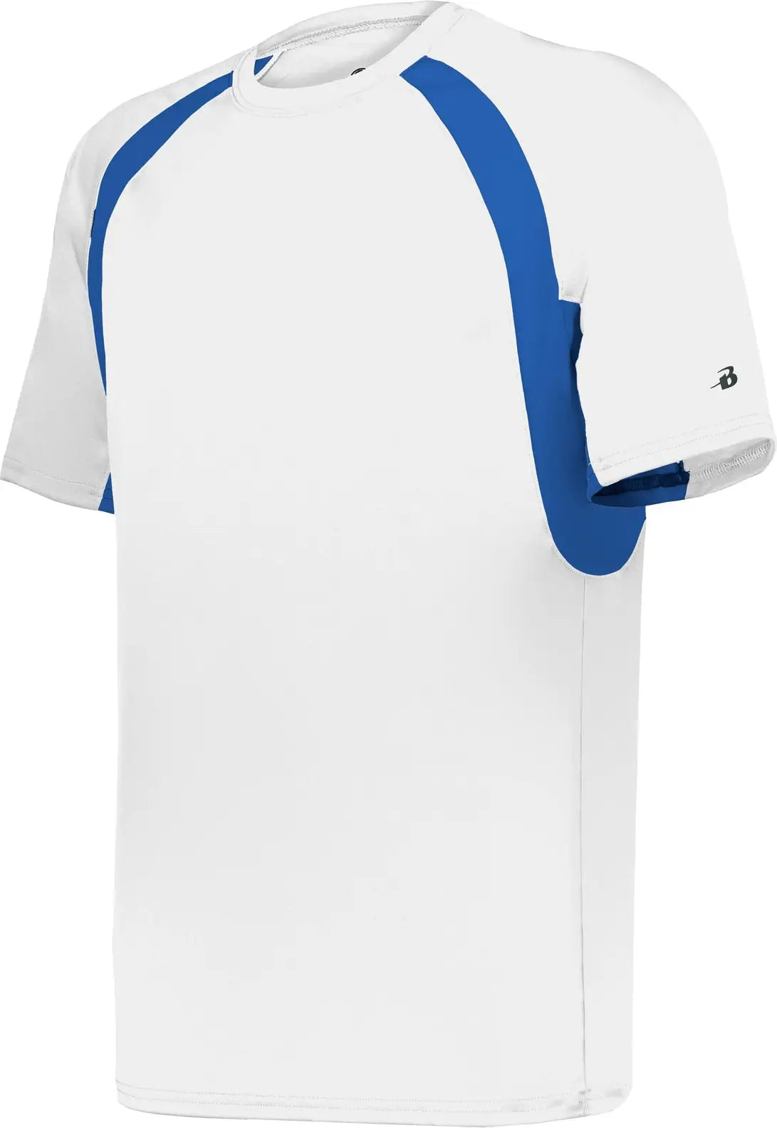 Badger Sport 2144 Youth Hook Tee - White Royal - Xs