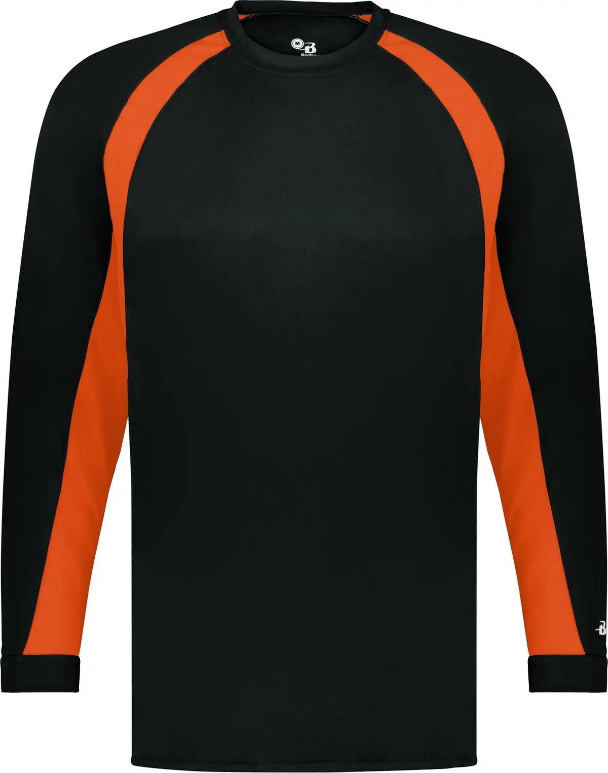 Badger Sport 2154 Youth Hook L/s Tee - Black Burnt Orange