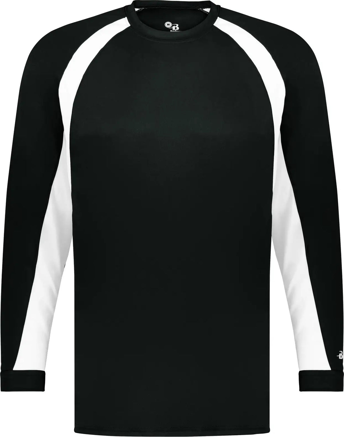 Badger Sport 2154 Youth Hook L/s Tee - Black White