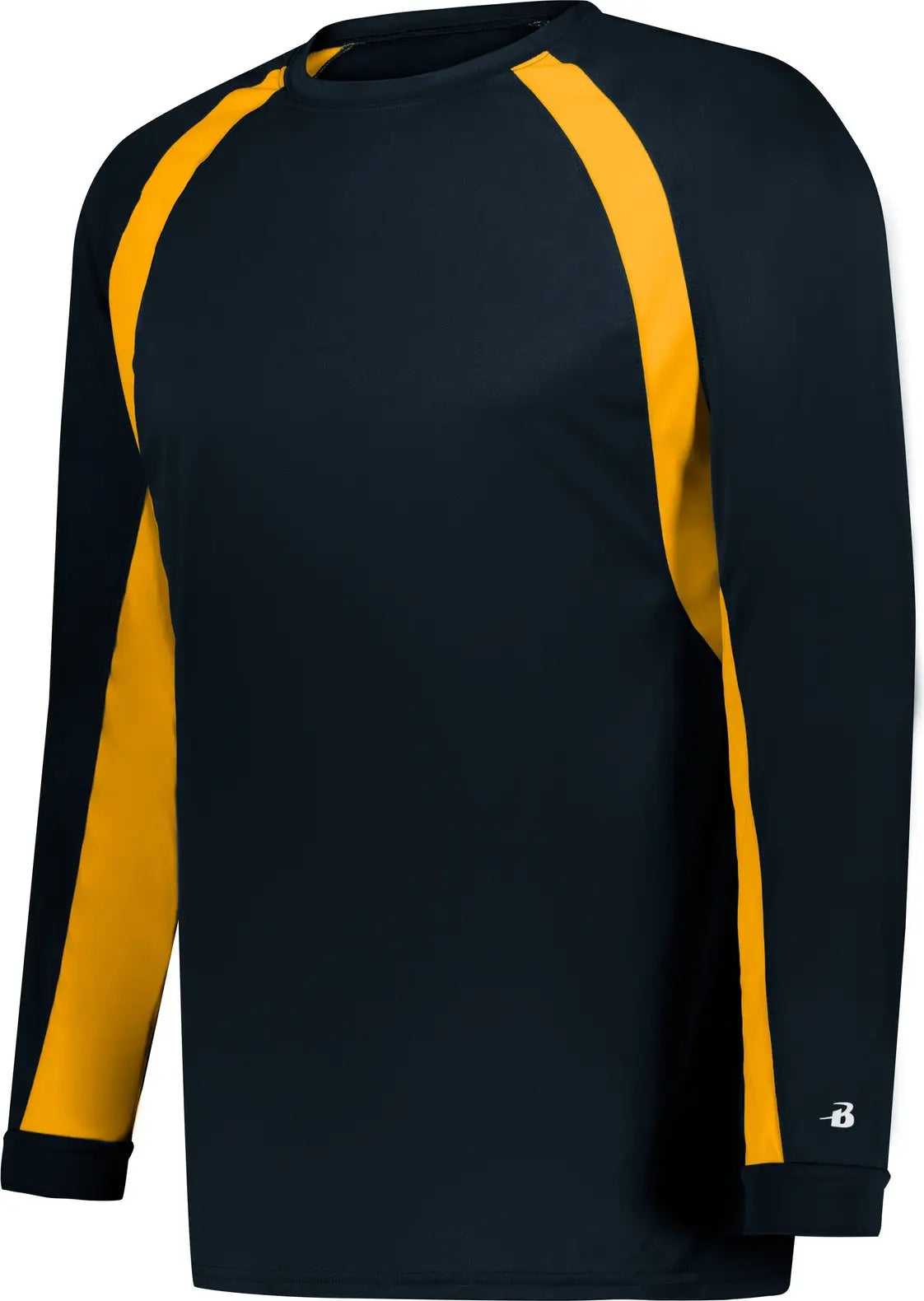 Badger Sport 2154 Youth Hook L/s Tee - Navy Gold - Xs