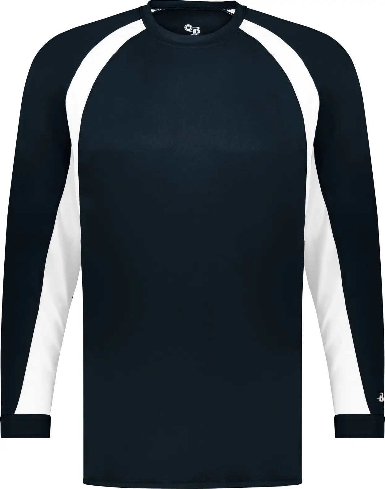Badger Sport 2154 Youth Hook L/s Tee - Navy White - Xs